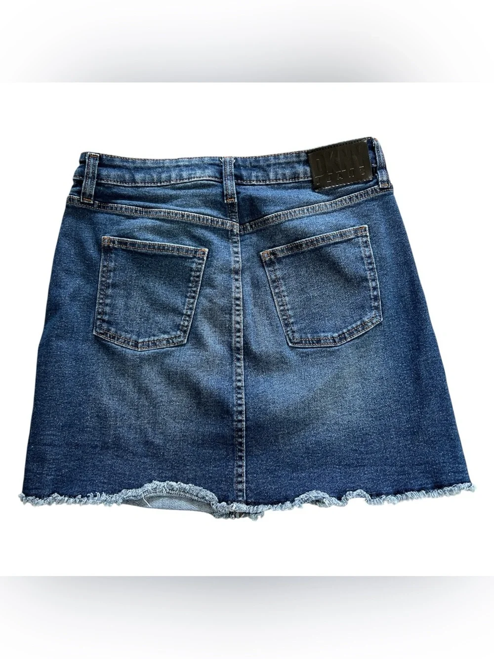 Dkny Blue Denim Mini Skirt